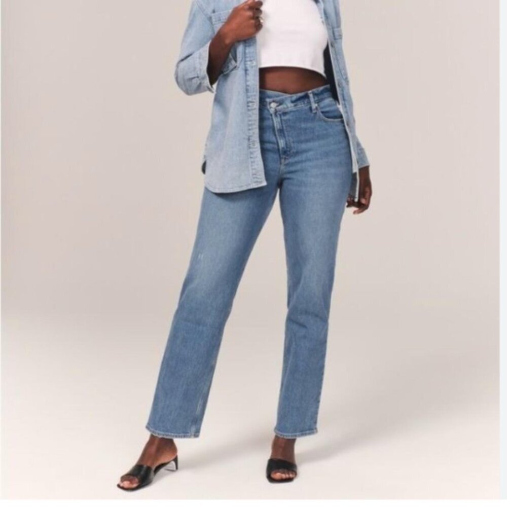 Abercrombie & Fitch Blue Straight Leg Jeans